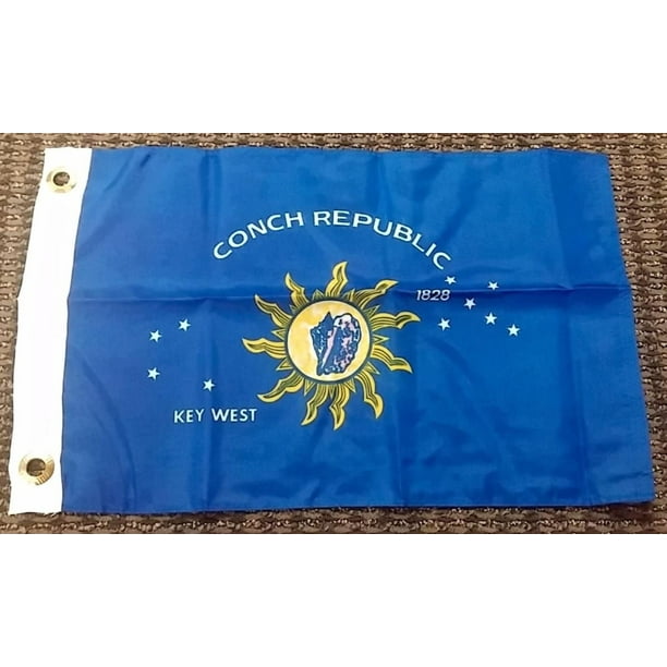12x18 12"x18" Key West Conch Republic Florida Super Poly Double Sided Boat Flag 12x18 12"x18" Key West Conch Republic Florida Super Poly Double Sided Boat Flag